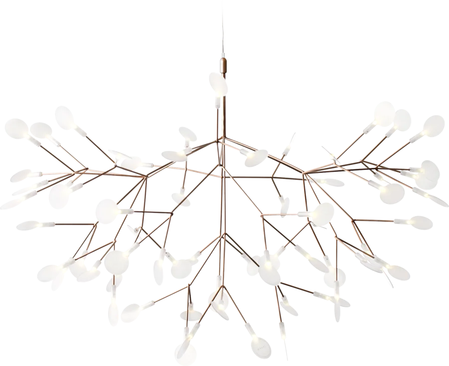 Front view Heracleum Suspended Copper